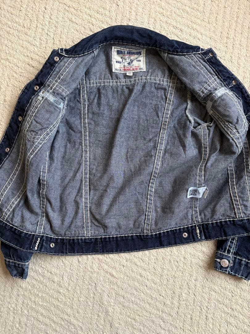 トゥルーレリジョンダークブルー デニムジャケット