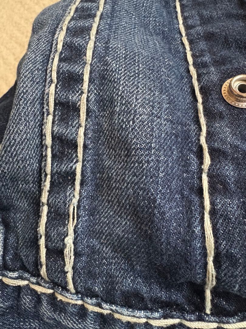 トゥルーレリジョンダークブルー デニムジャケット