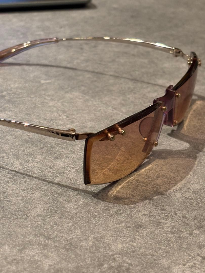 jean paul gaultier 90sリムレスサングラス スクエアシェイプ