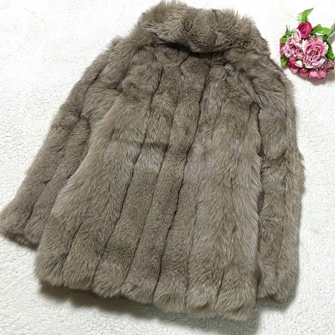 【大きいサイズ】サガフォックス 本毛皮 コート サイズXL相当 ボリューム◎