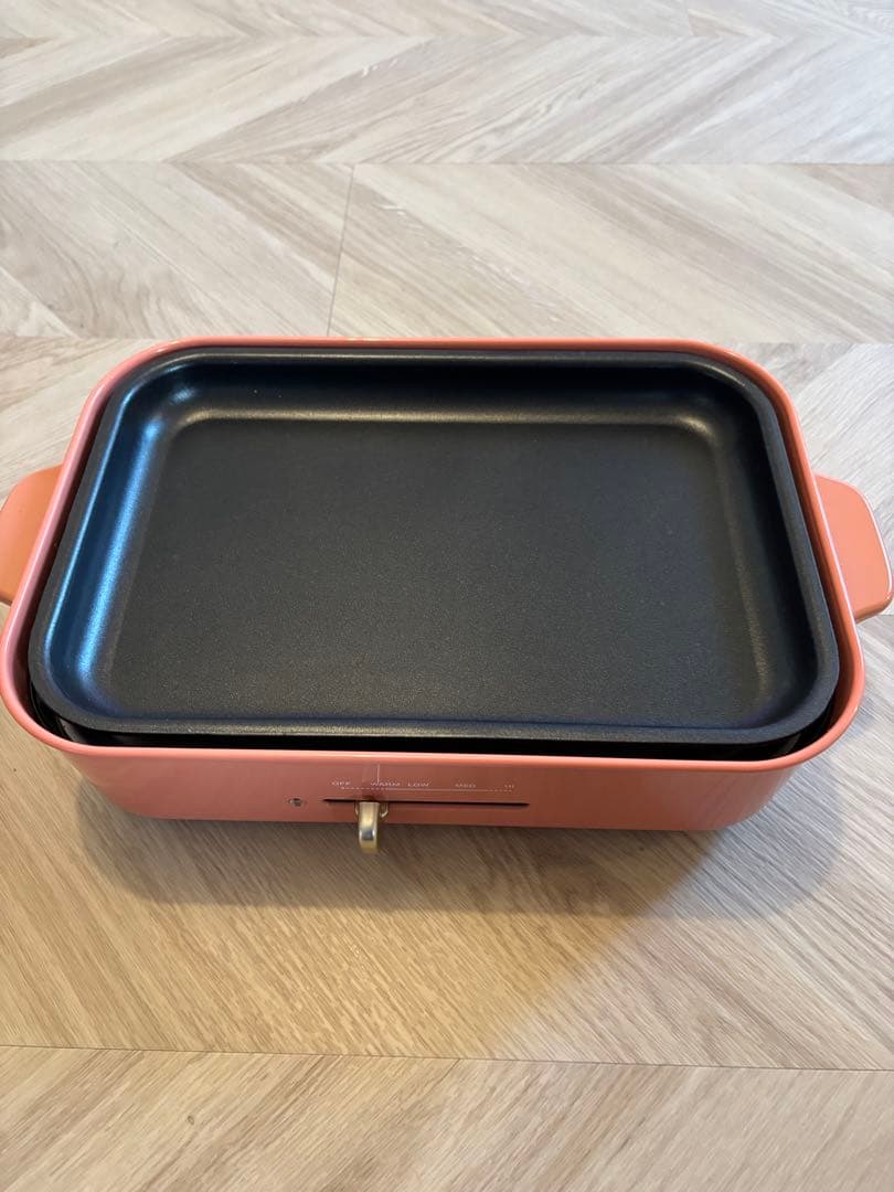 BRUNO ホットプレート ピンク　プレート4枚セット&深鍋