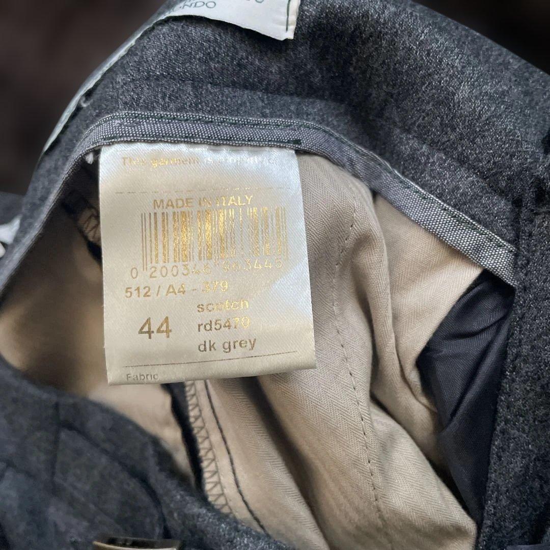 BERWICH ベルウィッチ スコッチ ウール 2プリーツ パンツ（グレー）