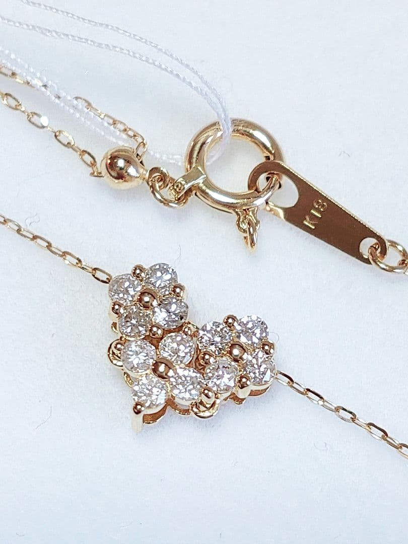 同梱 専用 新作 k18YG 天然ダイヤモンド 0.20ct 2wayネックレス