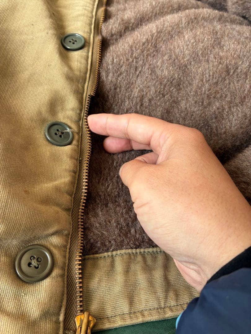 N1デッキジャケット　オリーブグリーン ミリタリージャケット　ヴィンテージ