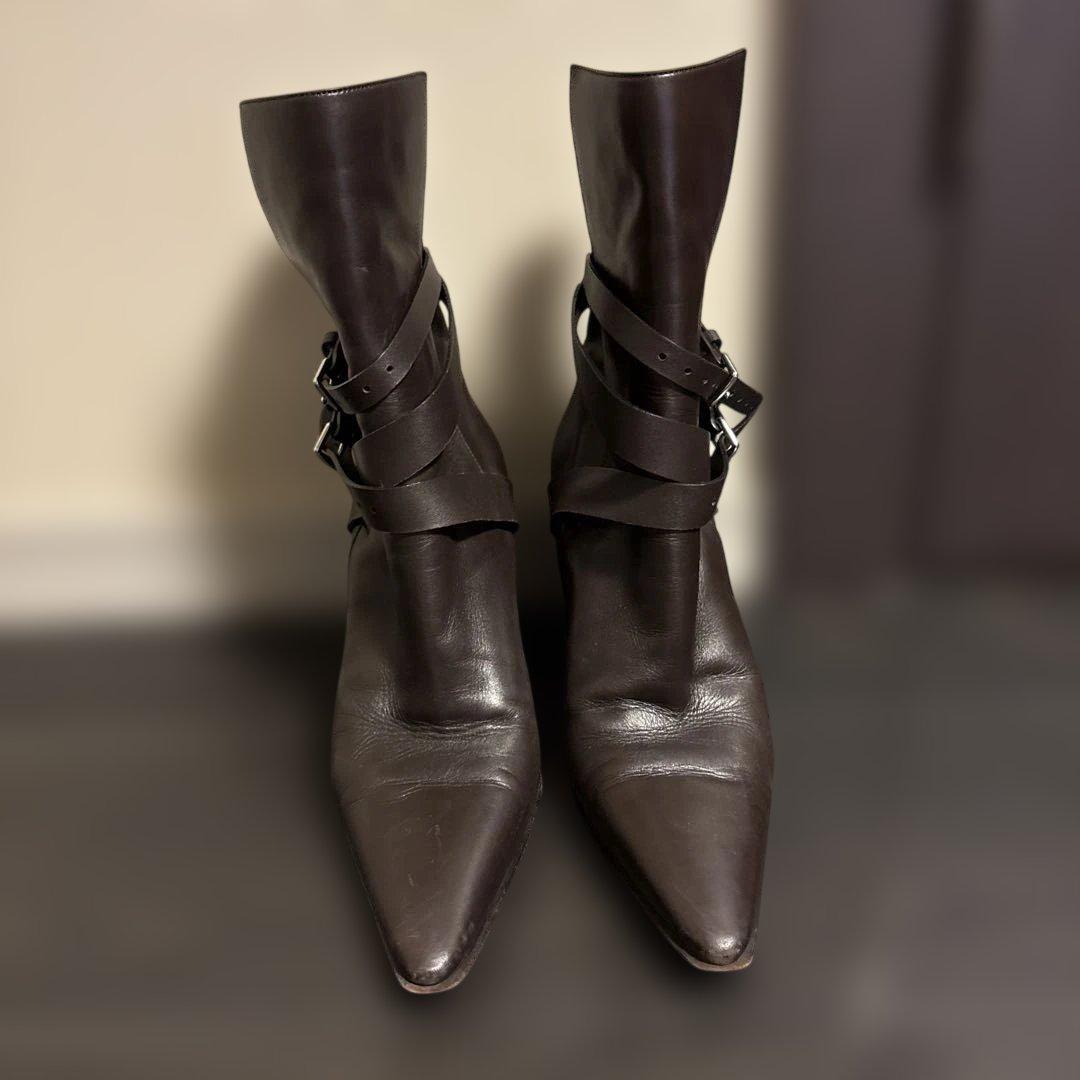 Hermes ダークブラウン ブーツ