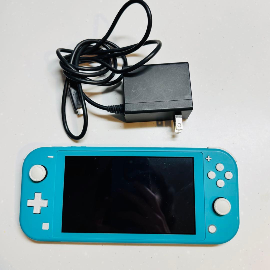 初期化済Nintendo Switch Lite ターコイズ 本体 充電ケーブル