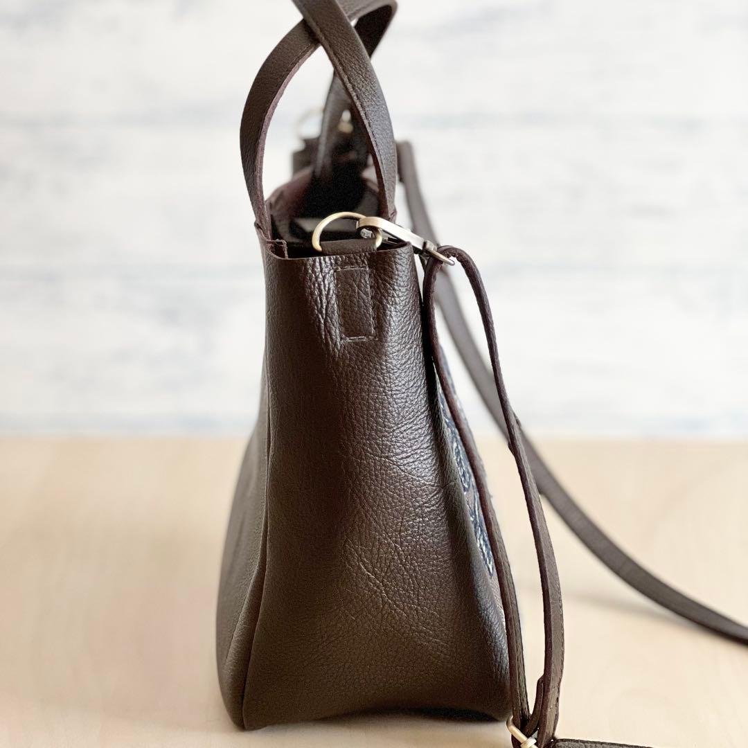 トート型本革ショルダーバッグ　rosy brown RB601-042