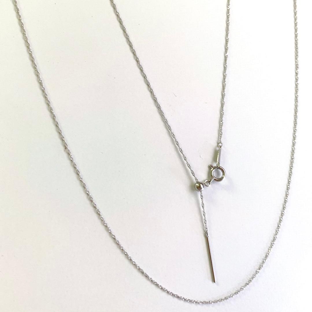 未使用★Pt950 スクリューチェーンネックレス 日本製 プラチナ 白金 白銀色