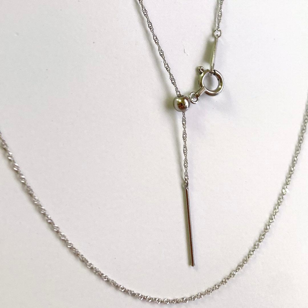 未使用★Pt950 スクリューチェーンネックレス 日本製 プラチナ 白金 白銀色