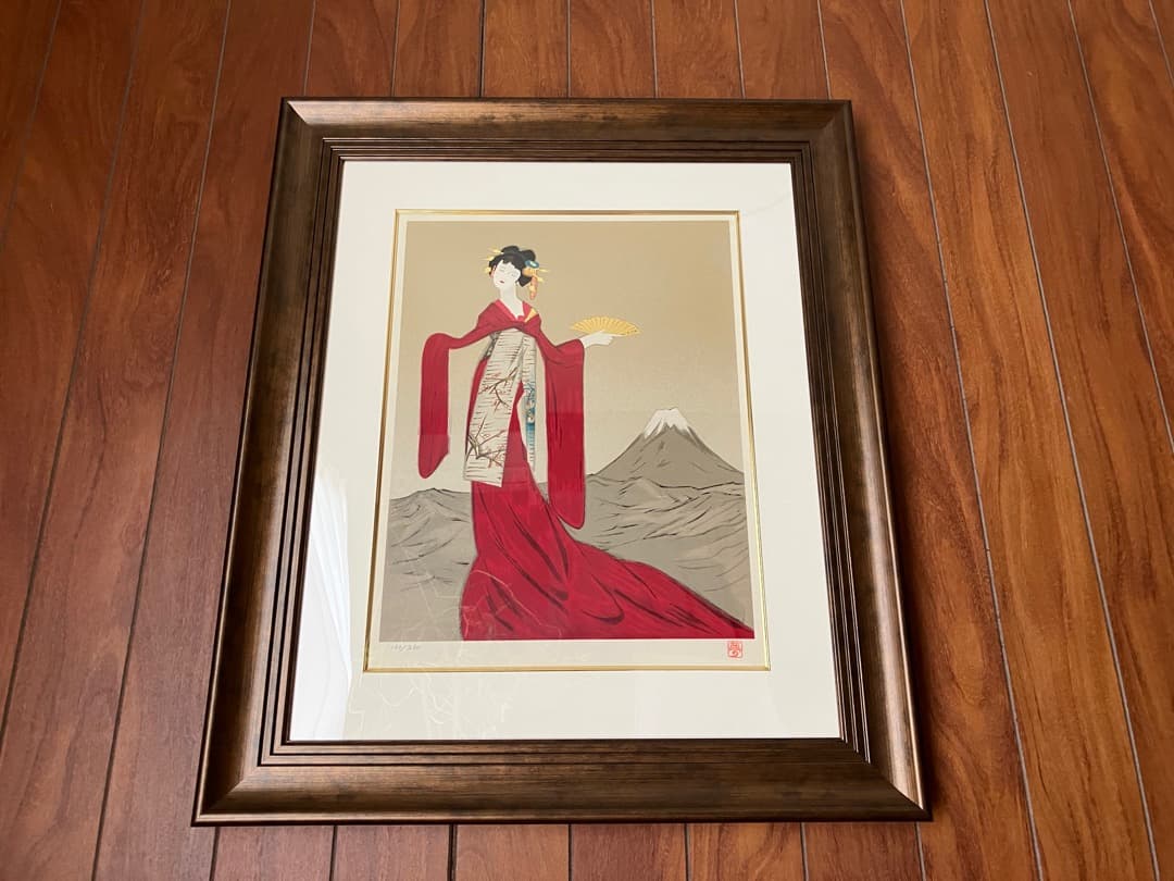 竹久夢二　「立田姫」　シルクスクリーン