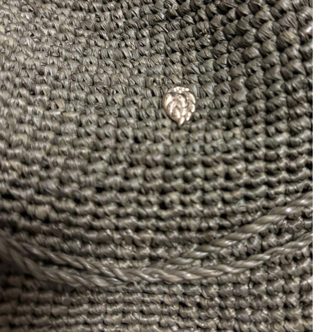 11時まで used品 ヘレンカミンスキー ストローハット カーキ色