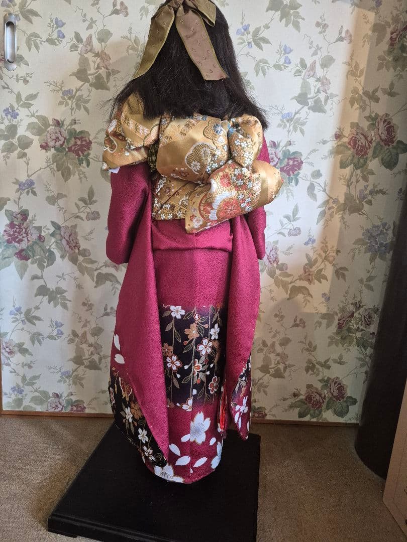 三輪輝子作　姫扇　ビスクドール 創作人形　スタンド　保証書付き