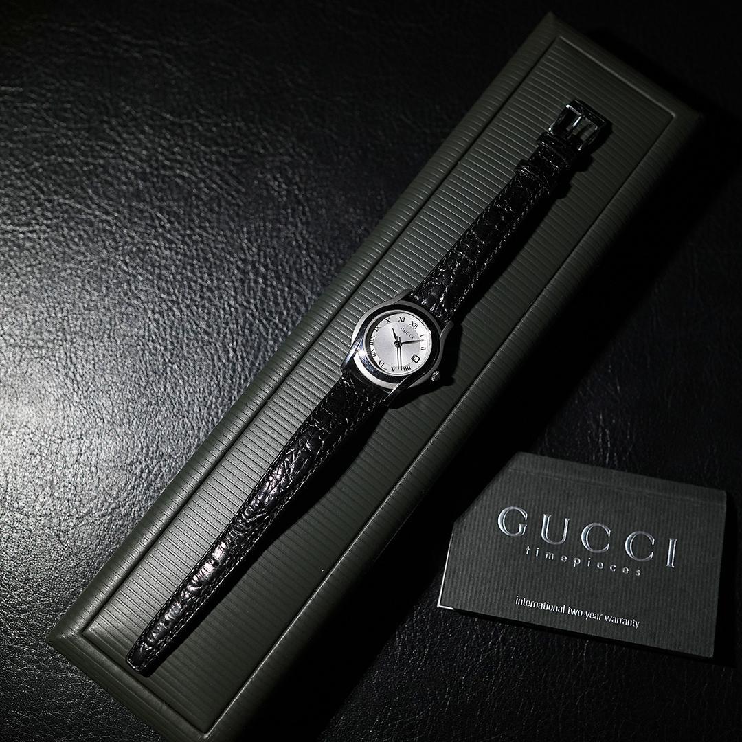 稼働　ケース付き　GUCCI レディース 時計 腕時計　5500L グッチ