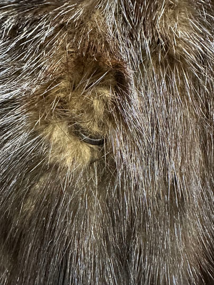 SAGA MINK ブラウン毛皮ロングコート