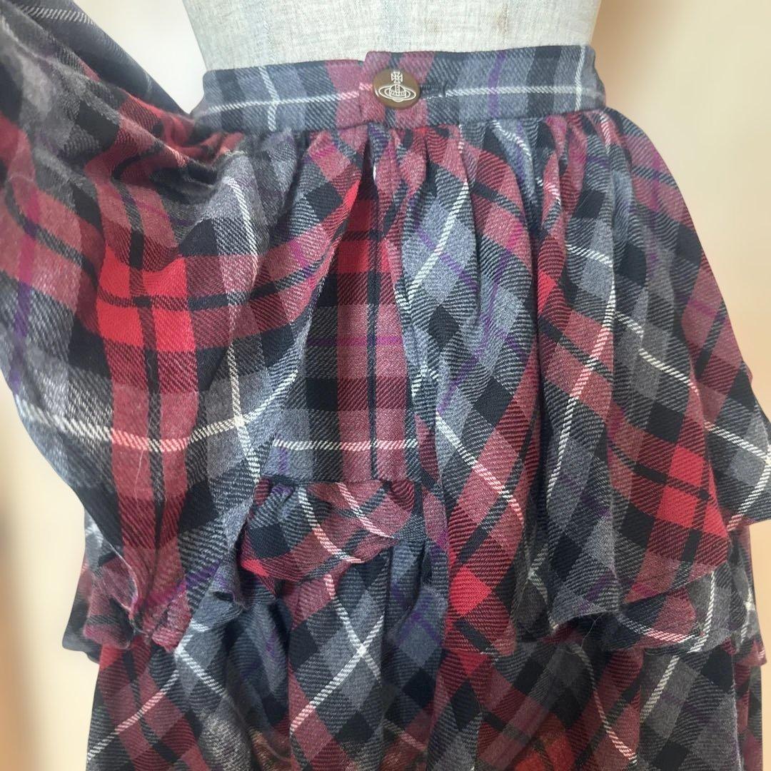 美品 VIVIENNE WESTWOOD チェック柄フレアスカート