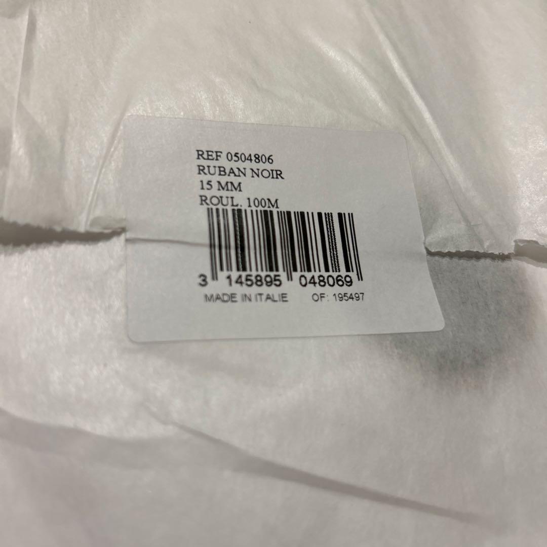 neko　正規品 シャネルリボン　黒✖︎白　幅1.5cm 10ロール