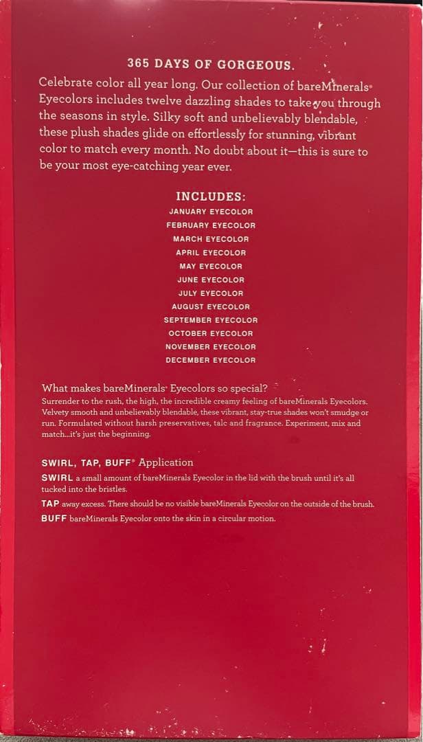 【新品未使用】ベアミネラル　YEAR OF BEAUTY アイシャドウ　12色