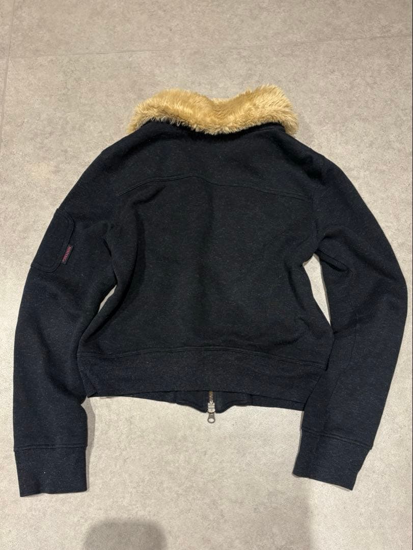 ヒステリックグラマー　ファー付きダブルジップパーカー y2k