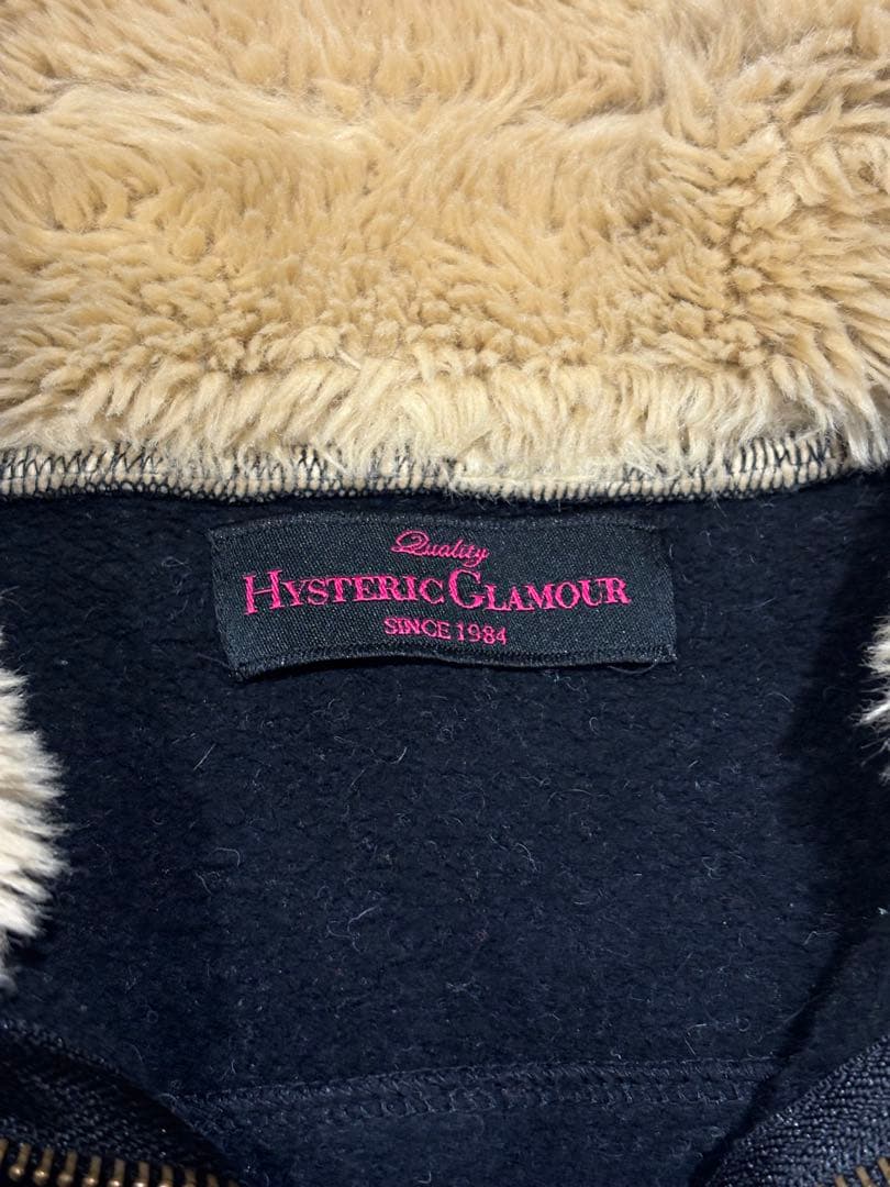 ヒステリックグラマー　ファー付きダブルジップパーカー y2k