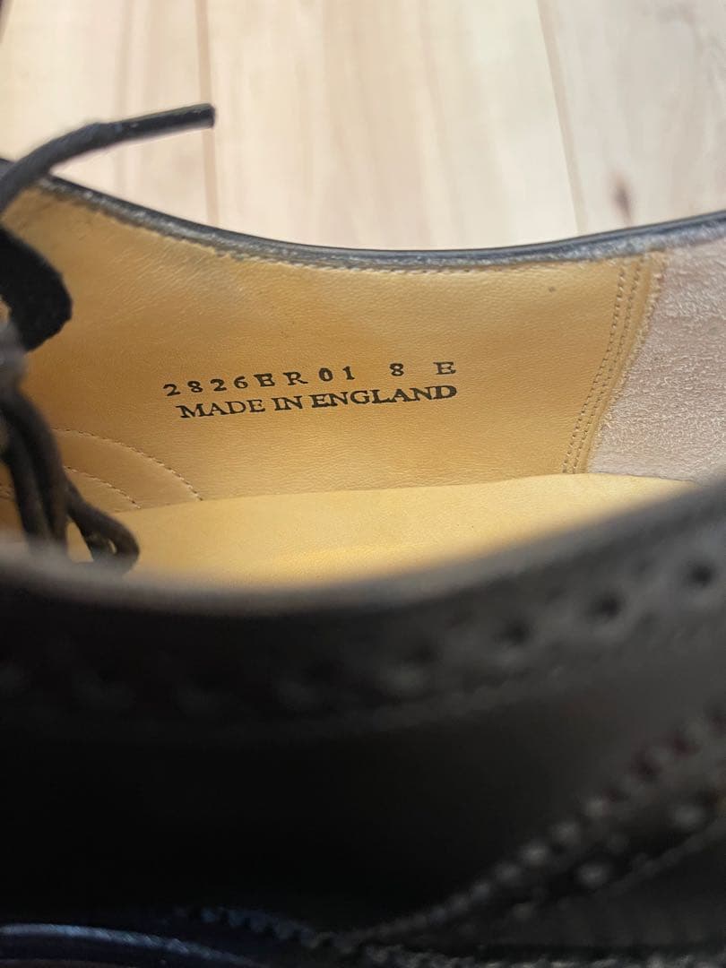 英国製新品ロイドフットウェアVシリーズ 黒色ウィングチップ サイズUK8