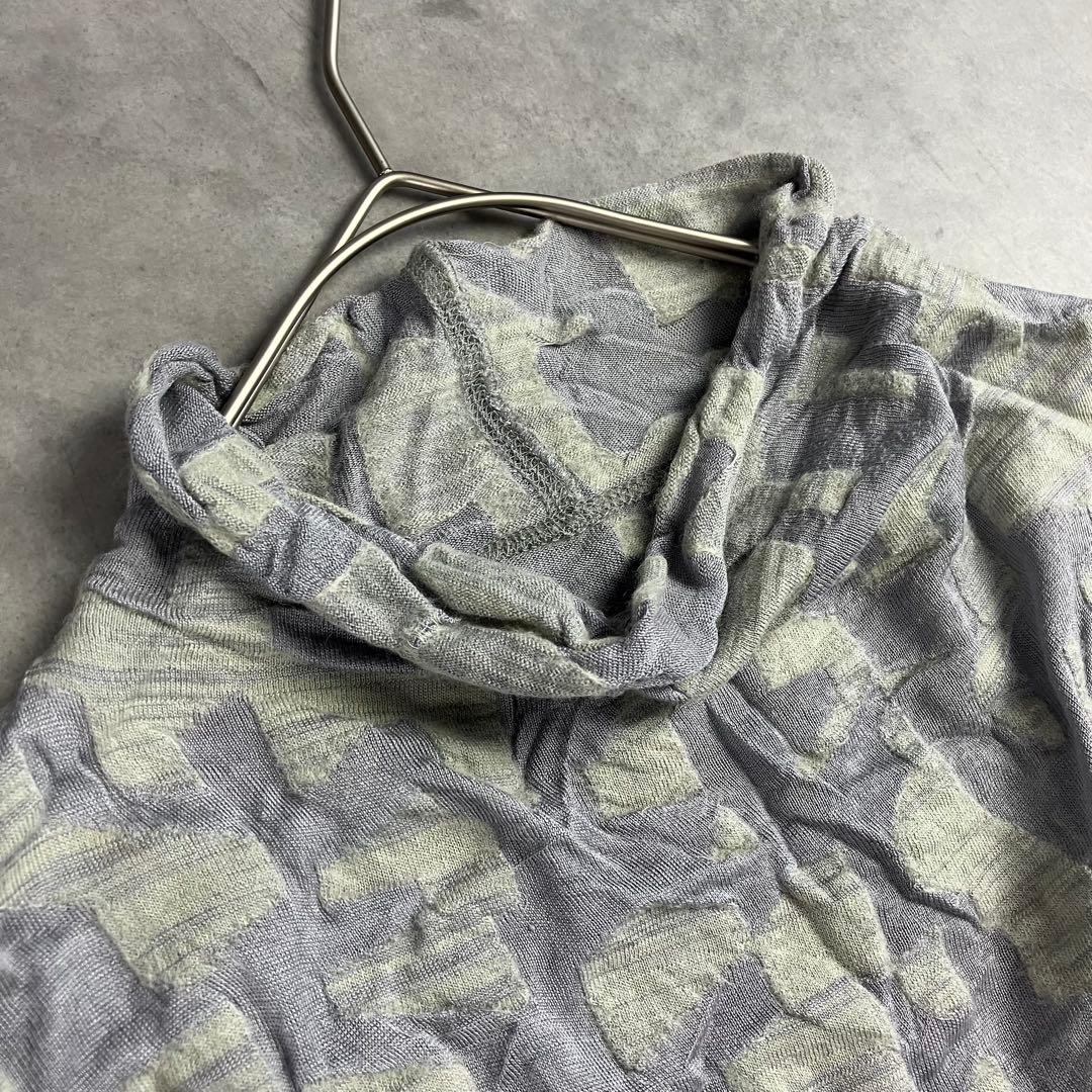 Jurgen Lehl ヨーガンレール 総柄シルクウールハイネックプルオーバー