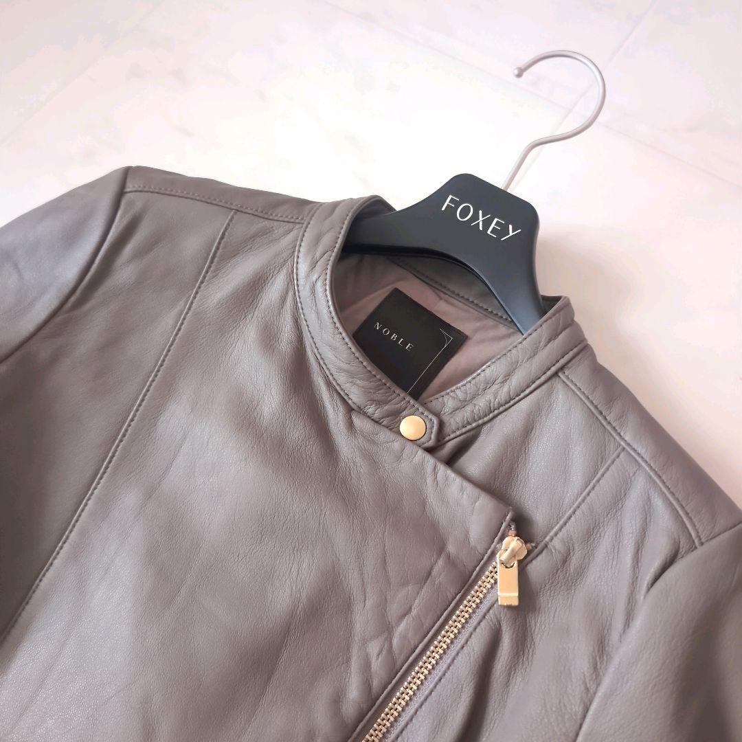 ノーブル ソフトラムレザー ライダース ブルゾン 40 羊革 2021AW