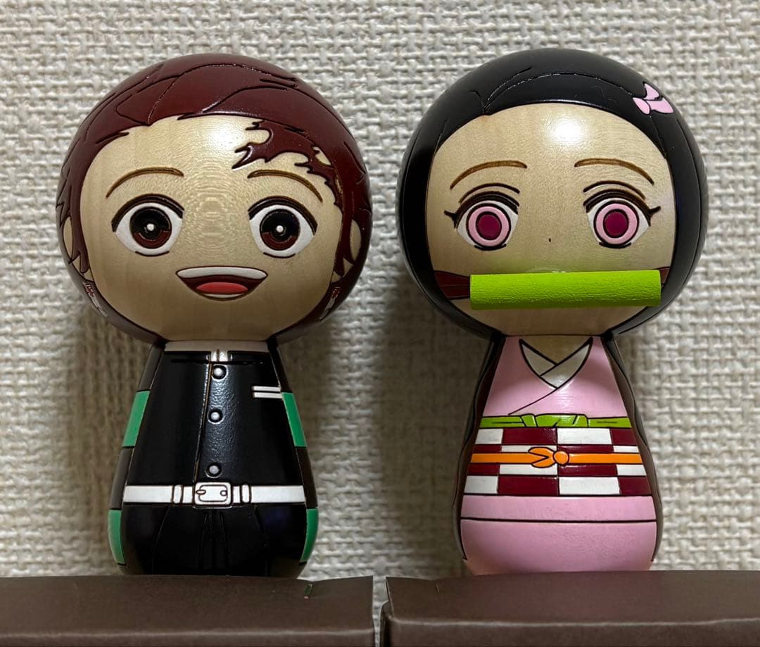 【新品　箱あり】卯三郎こけし 鬼滅の刃　竈門炭治郎 竈門禰豆子　セット