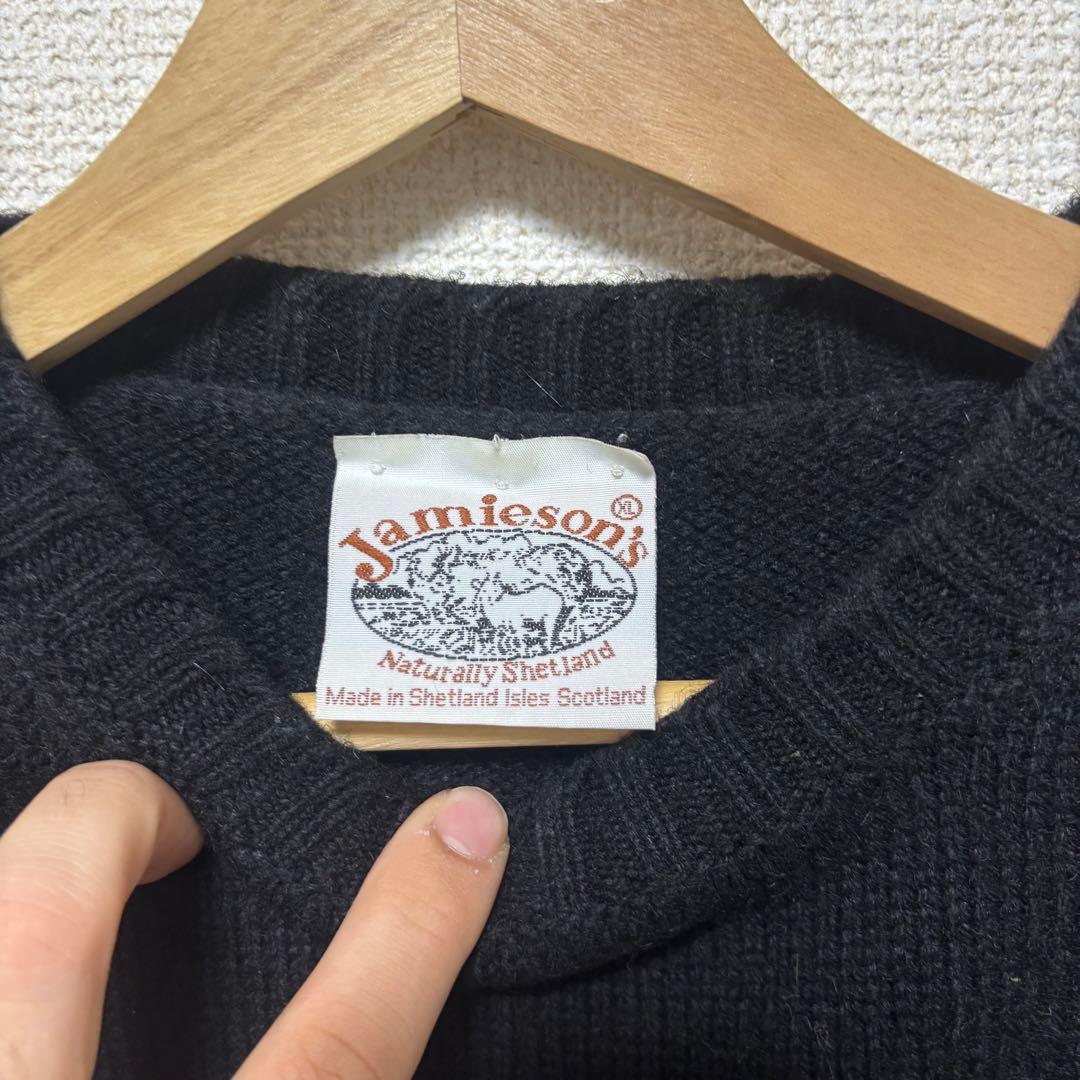 Jamieson's ブラック セーター　ジャミーソンズ
