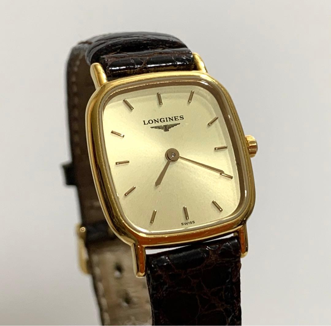 ロンジン LONGINES ゴールドカラー アナログ レディース腕時計 ジャンク