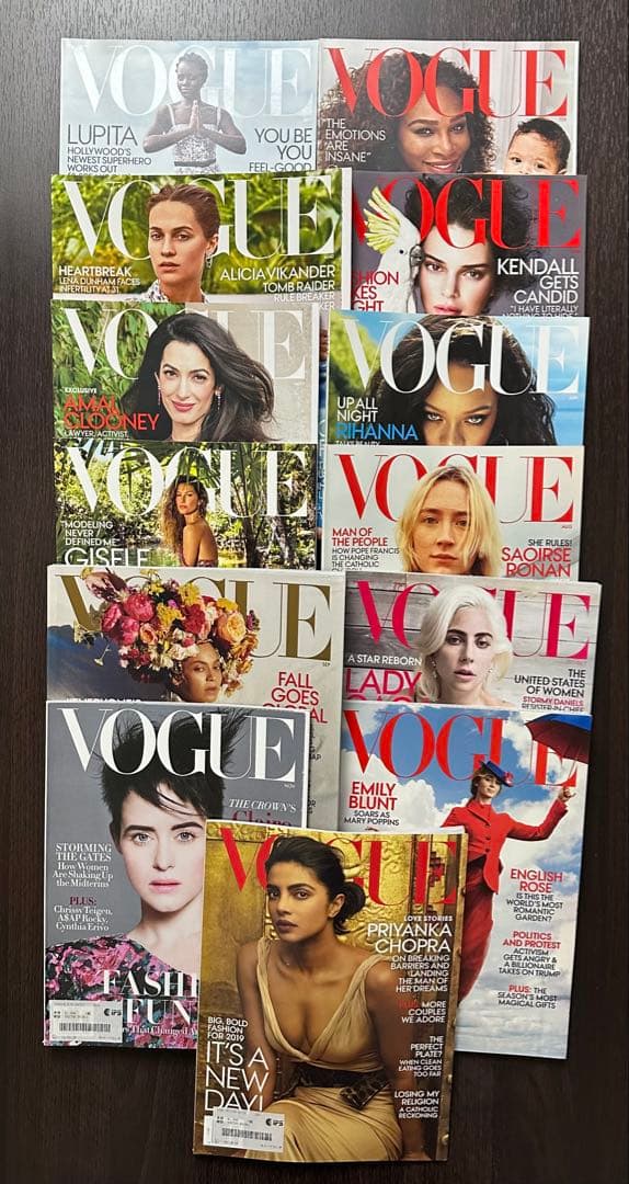 VOGUE US 2018年12冊、2019年1冊