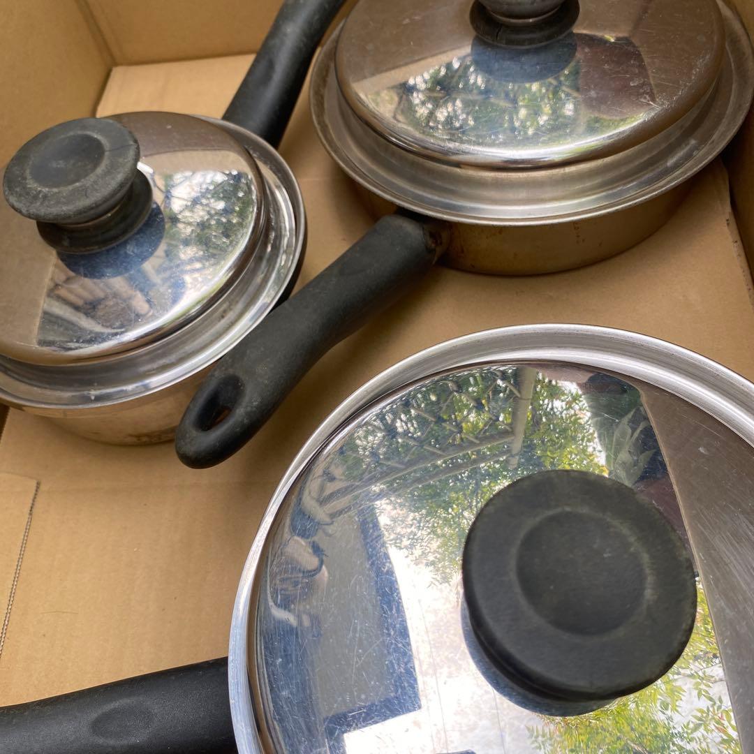 Amway 大・中フライパン・大・中・小ソースパン