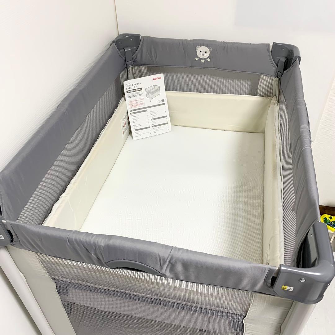 Aprica アップリカ ベビーベッド ココネルエアー AB グレーベア