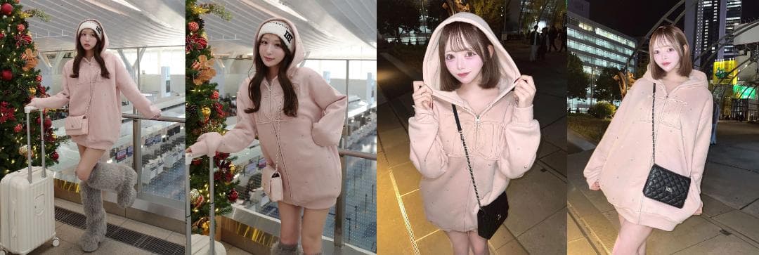 ダーリッチ darich DDロゴビジュージップパーカー ホワイト WHT