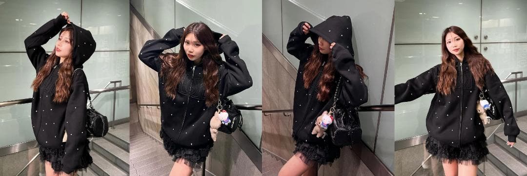 ダーリッチ darich DDロゴビジュージップパーカー ホワイト WHT