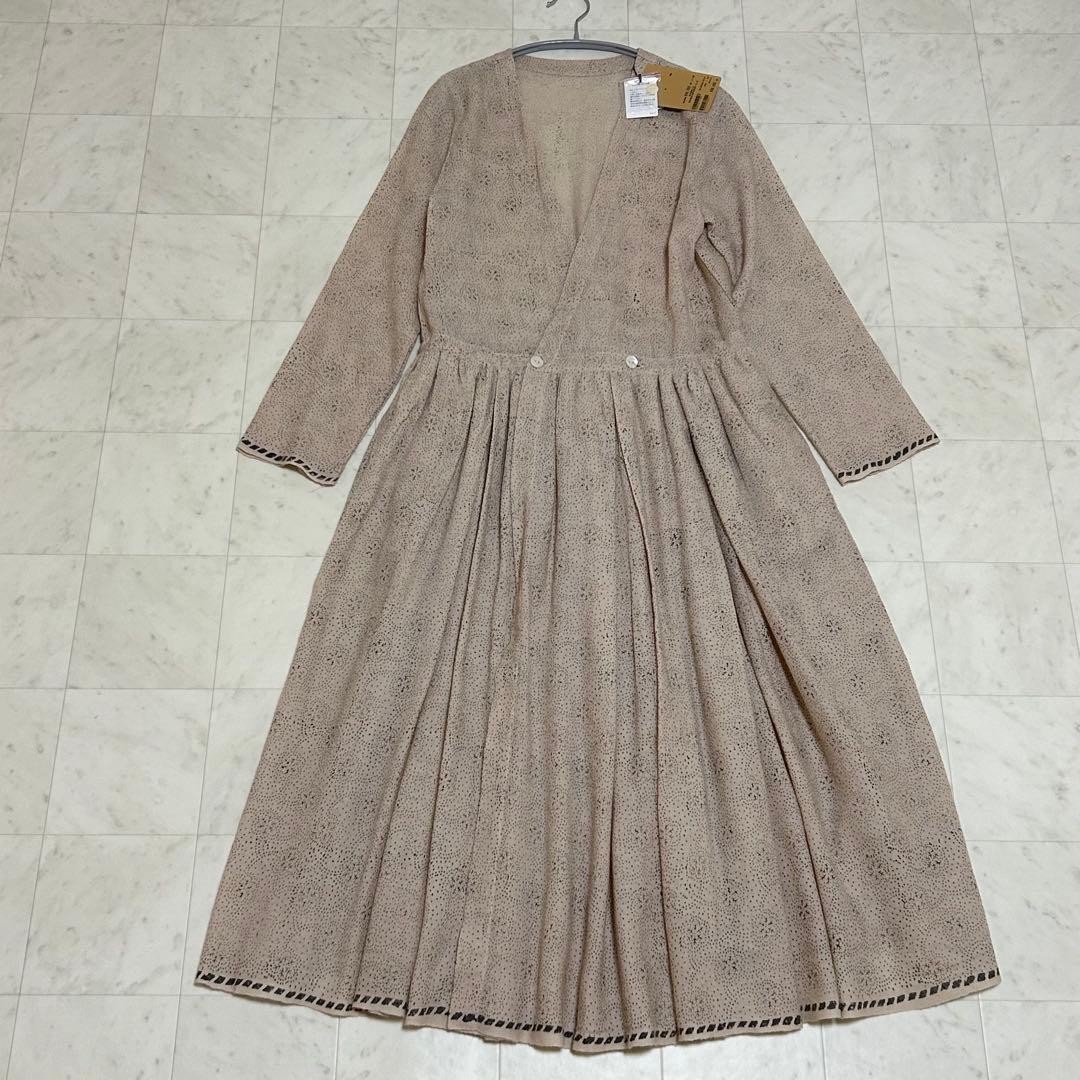 新品未使用✨BEARDSLEY ロングワンピース カシュクール フレア ウール