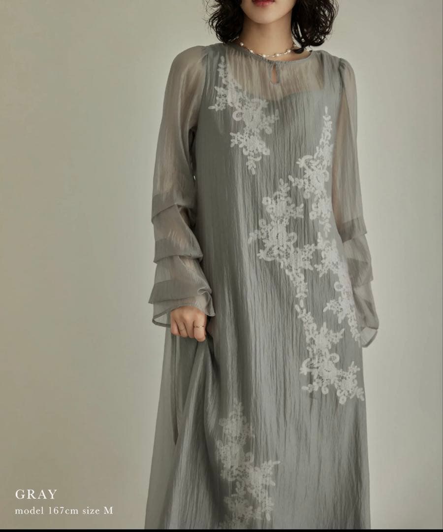 シアーAラインワンピース　niana