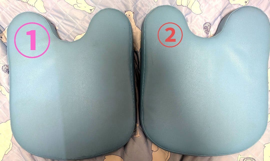 ライトブルー U字型クッション 2個セット　胸当てマット　エステ　接骨院　施術