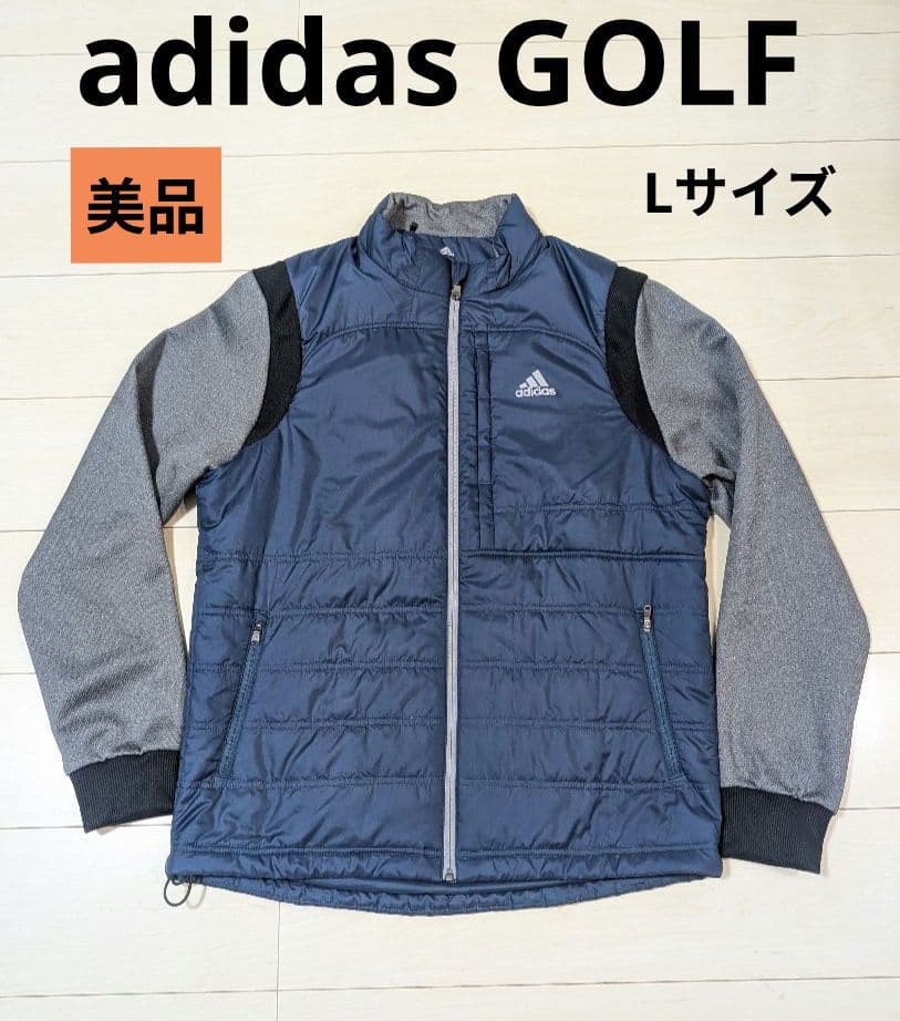 美品　adidas GOLF　異素材切り替えジップアップジャケット