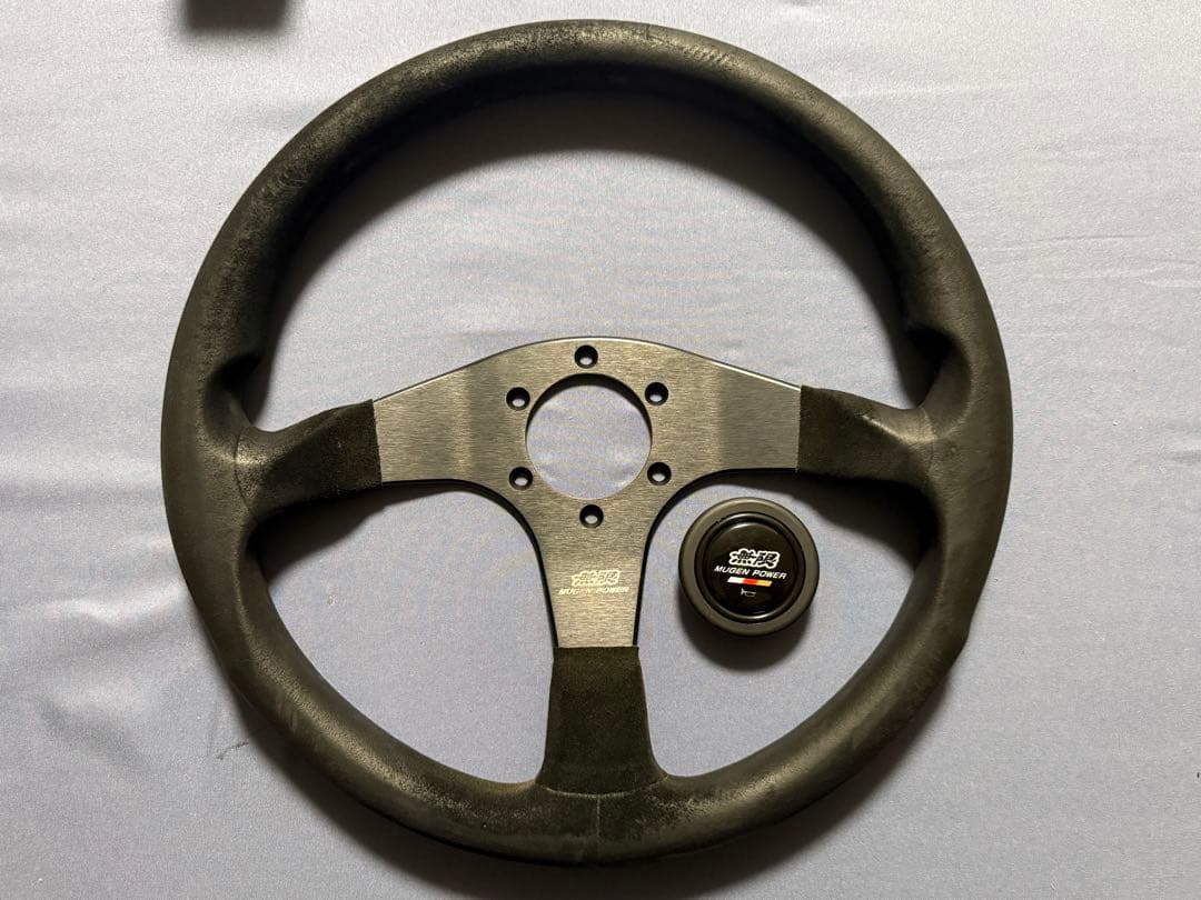 無限 MUGEN ステアリング momo 純正品 バックスキン