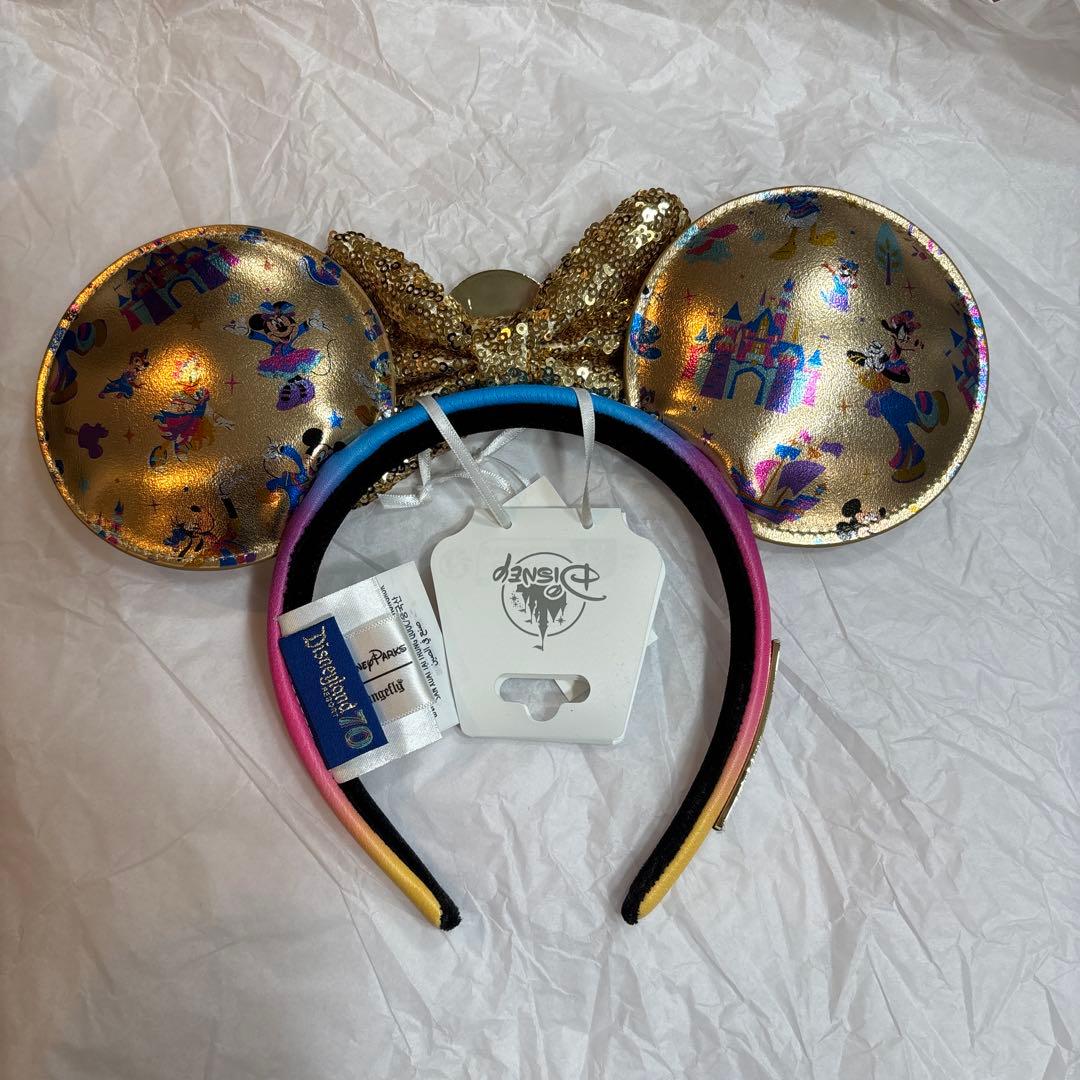 【新品】カリフォルニアDisney 70周年ミッキー ミニー カチューシャ