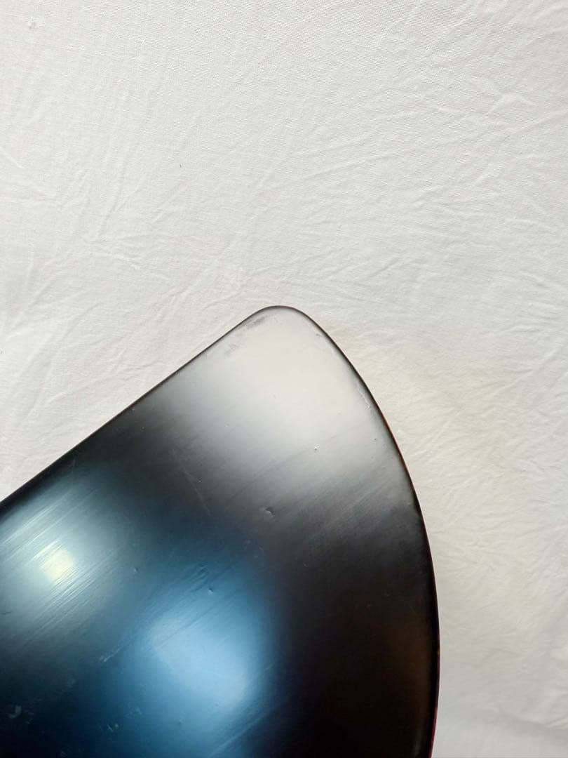 懐石道具 木製 根来塗 半月形 弁当箱5客組 内黒 会席道具 和食器