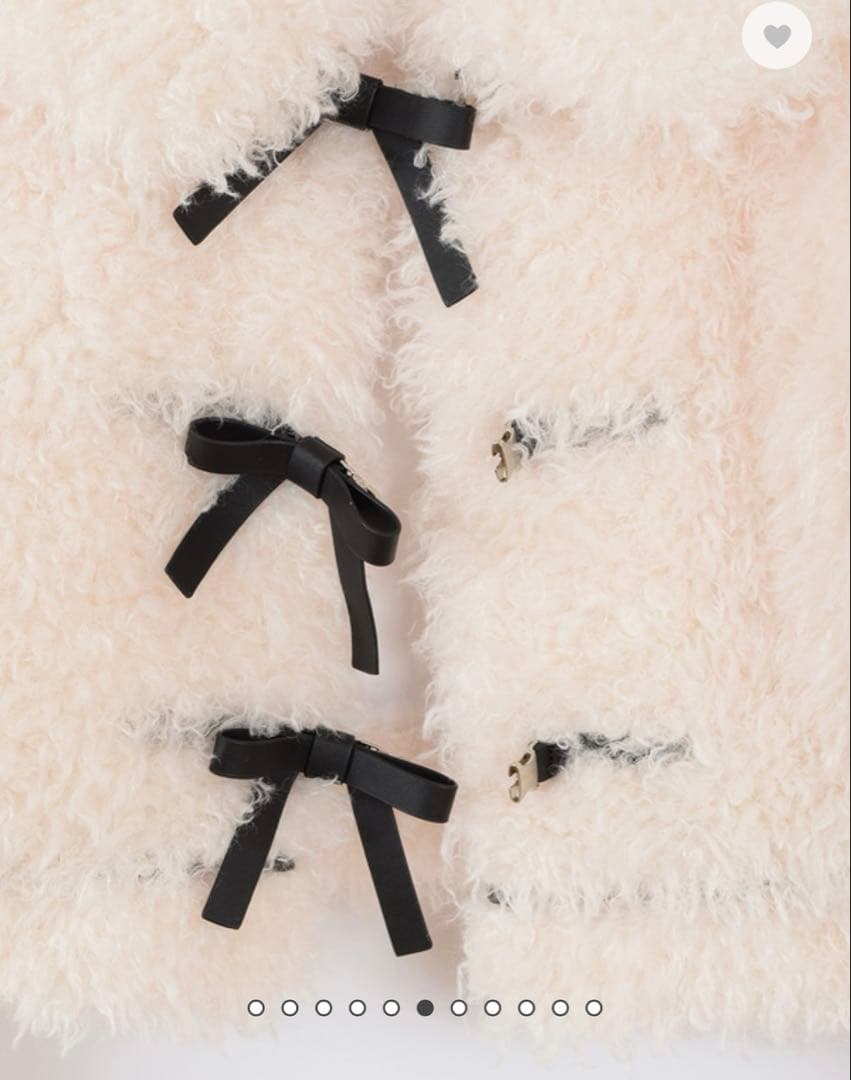 ミトン付きファーリボンコート