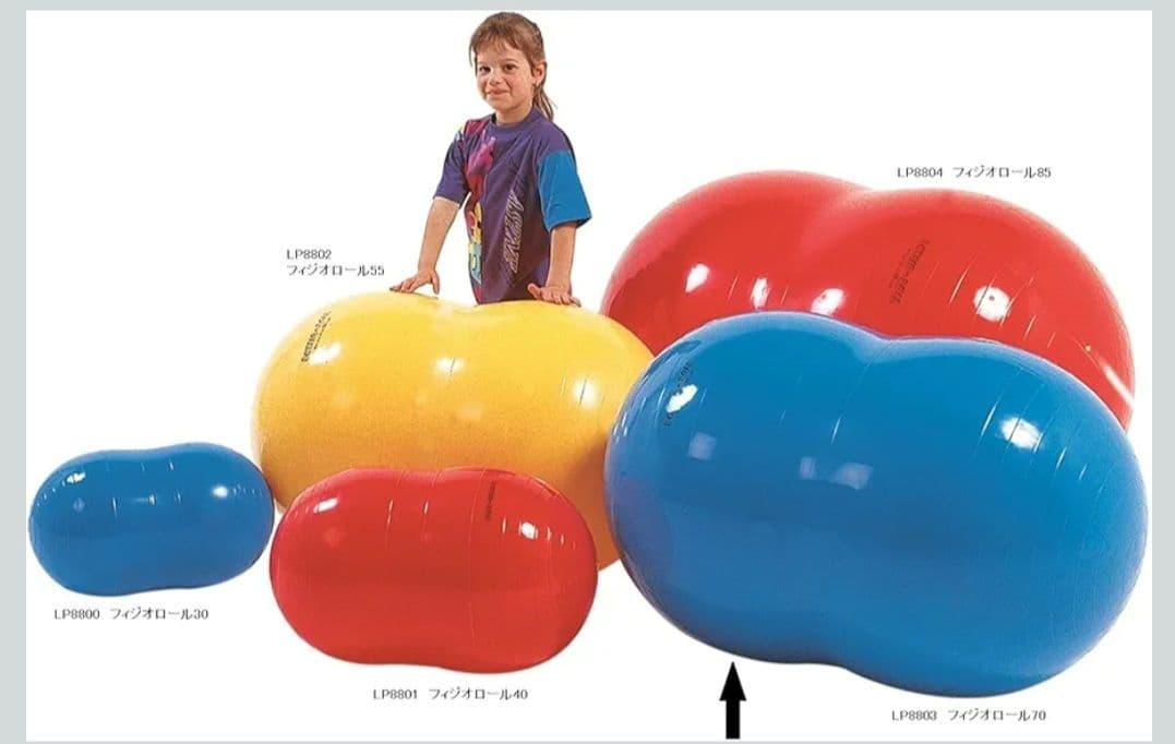 ギムニク フィジオロール 70cm 青いピーナッツ型バランスボール