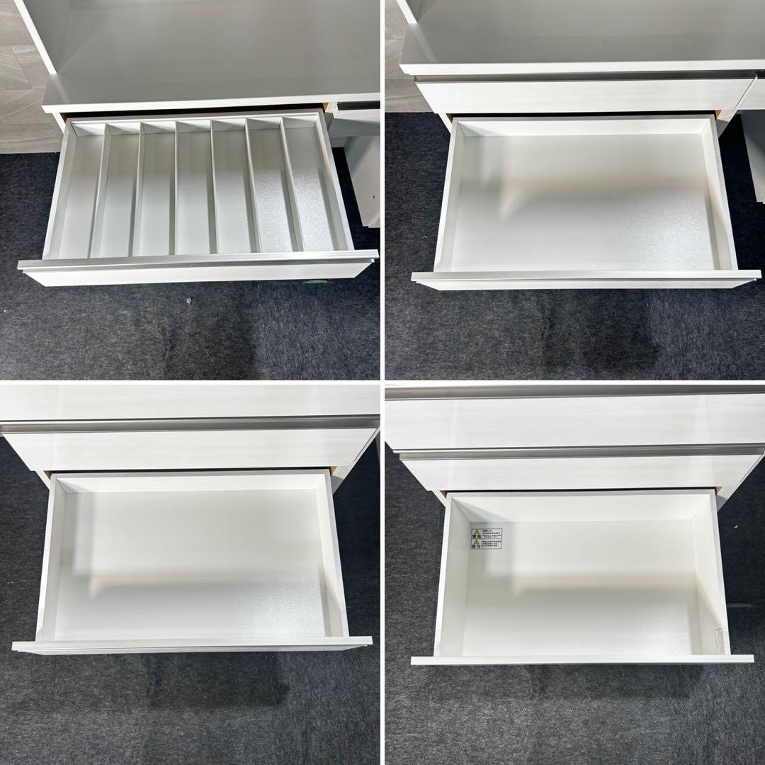 ニトリ 食器棚 リガーレ 160cm ホワイト キッチンボード 格安 d4730