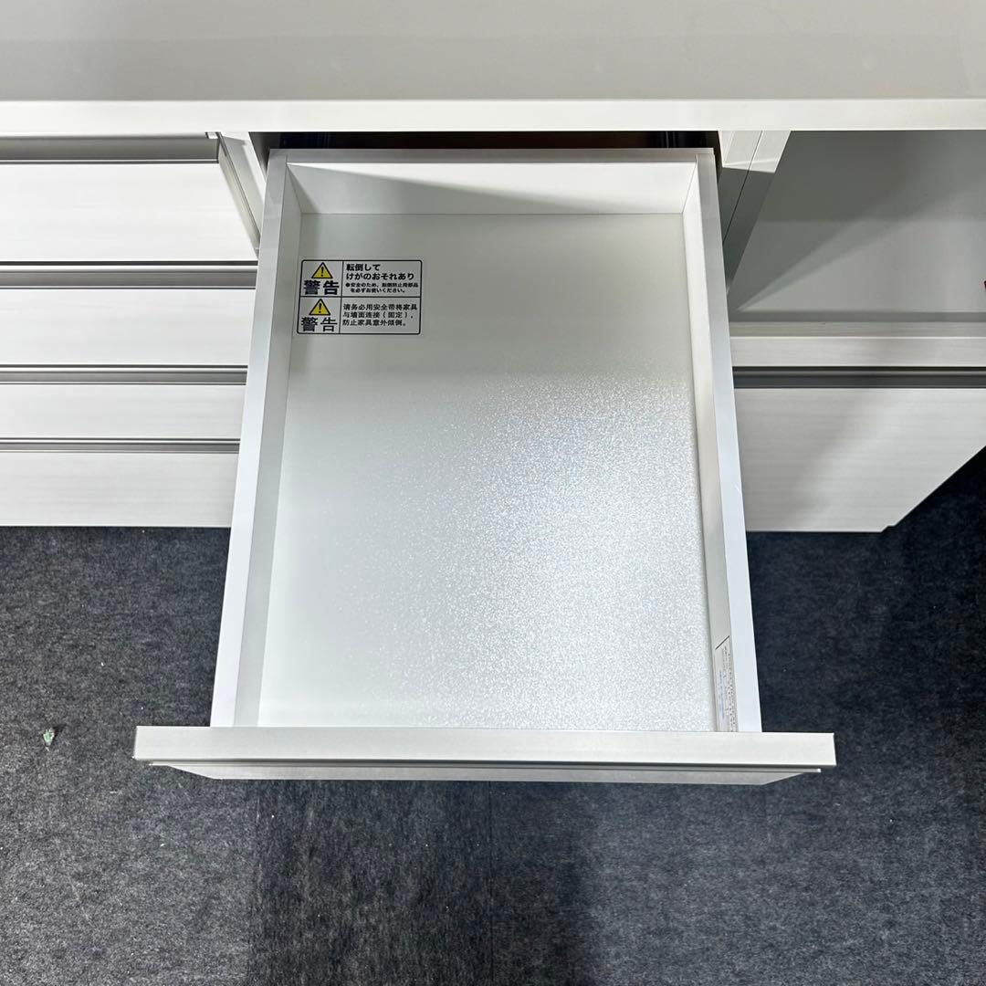 ニトリ 食器棚 リガーレ 160cm ホワイト キッチンボード 格安 d4730