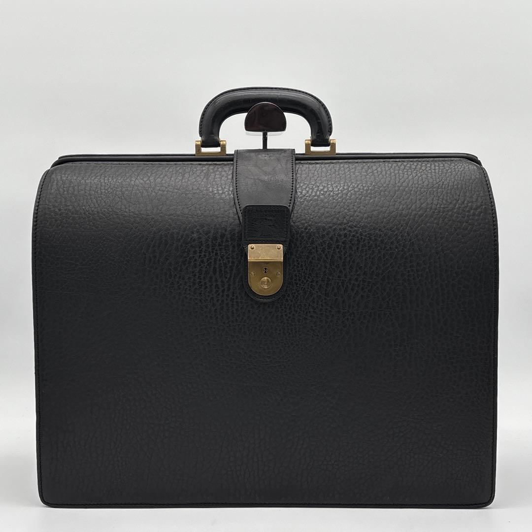 BURBERRY 鍵付き ダレスバッグ ビジネスバック ビンテージ レザー