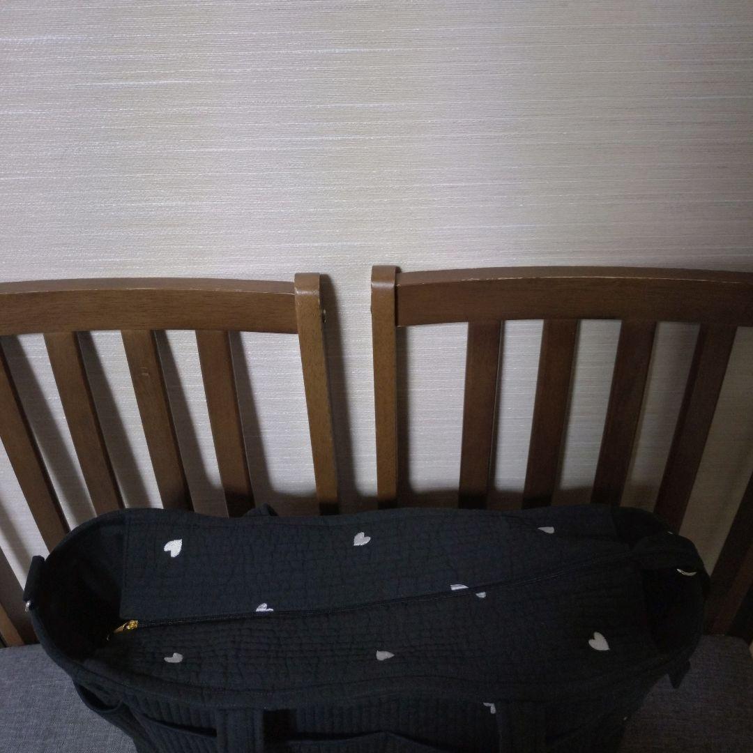 カフェモカ　ポケットいっぱいヌビバッグ　ファスナーバッグ　ハンドメイド