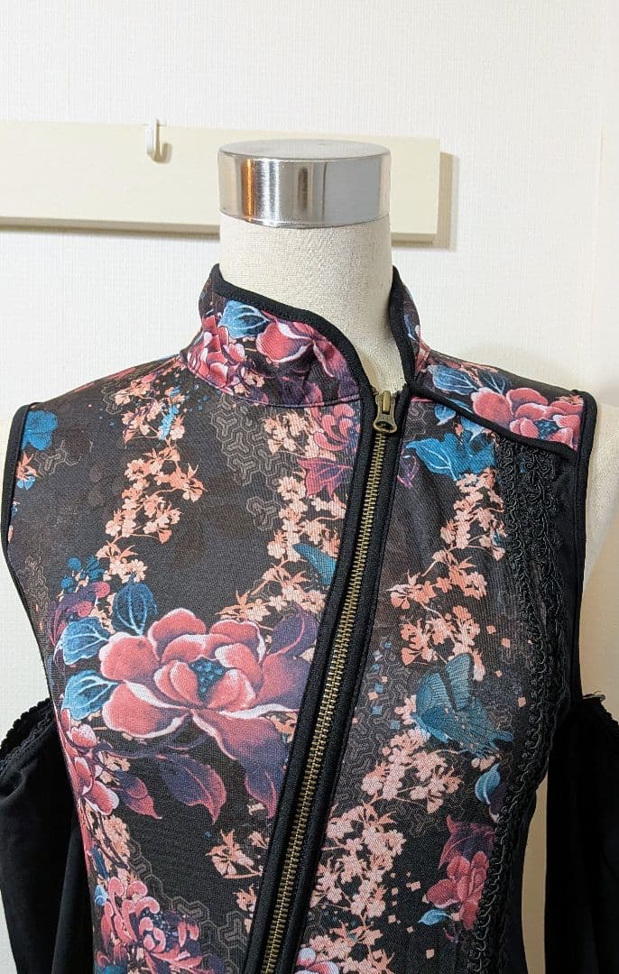 ★OZZ ONESTE★和柄チャイナ風デザインジップワンピース★