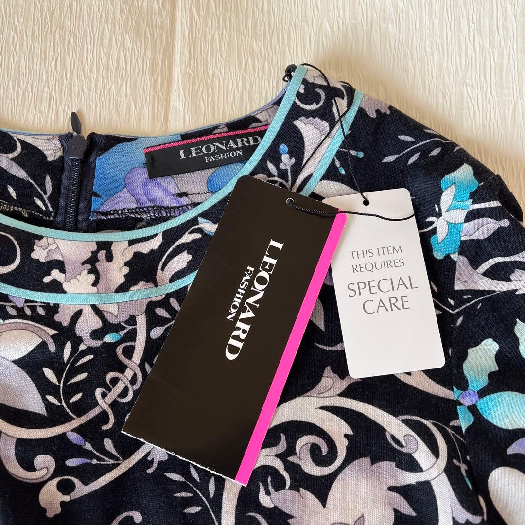 新品　未使用品　LEONARD レオナール　花柄 長袖ブラウス　サイズ40