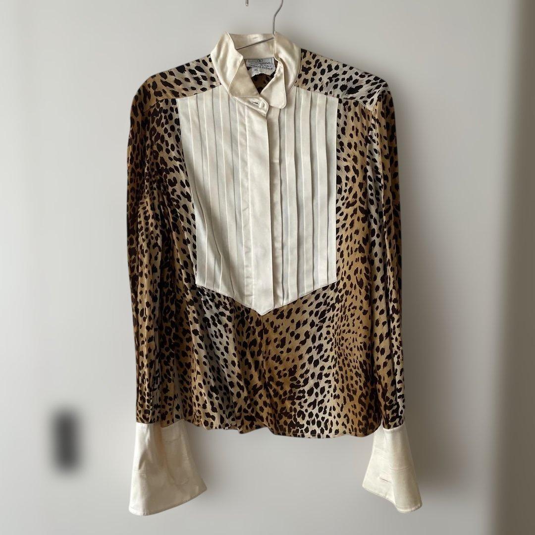 Valentino ヴィンテージ レオパード シルクブラウス